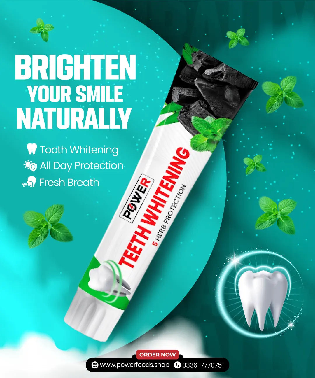 Teeth Whitening Toothpaste (185 gm)